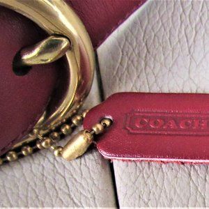 COACH RED LEATHER BELT